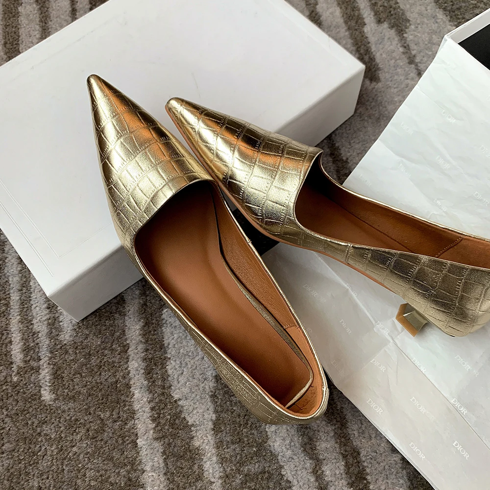 Cialisa Pointed Toe Women Shoes 2023 Spring Pumps Genuine Leather Handmade Party Dress Low Heels Female Footwear Size 33-40 New