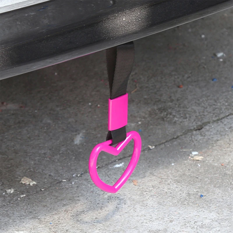 

1PC Ring Heart Shape Train Bus Handle Hand Strap Drift Charm Strap Drift Auto Accessories Car Styling