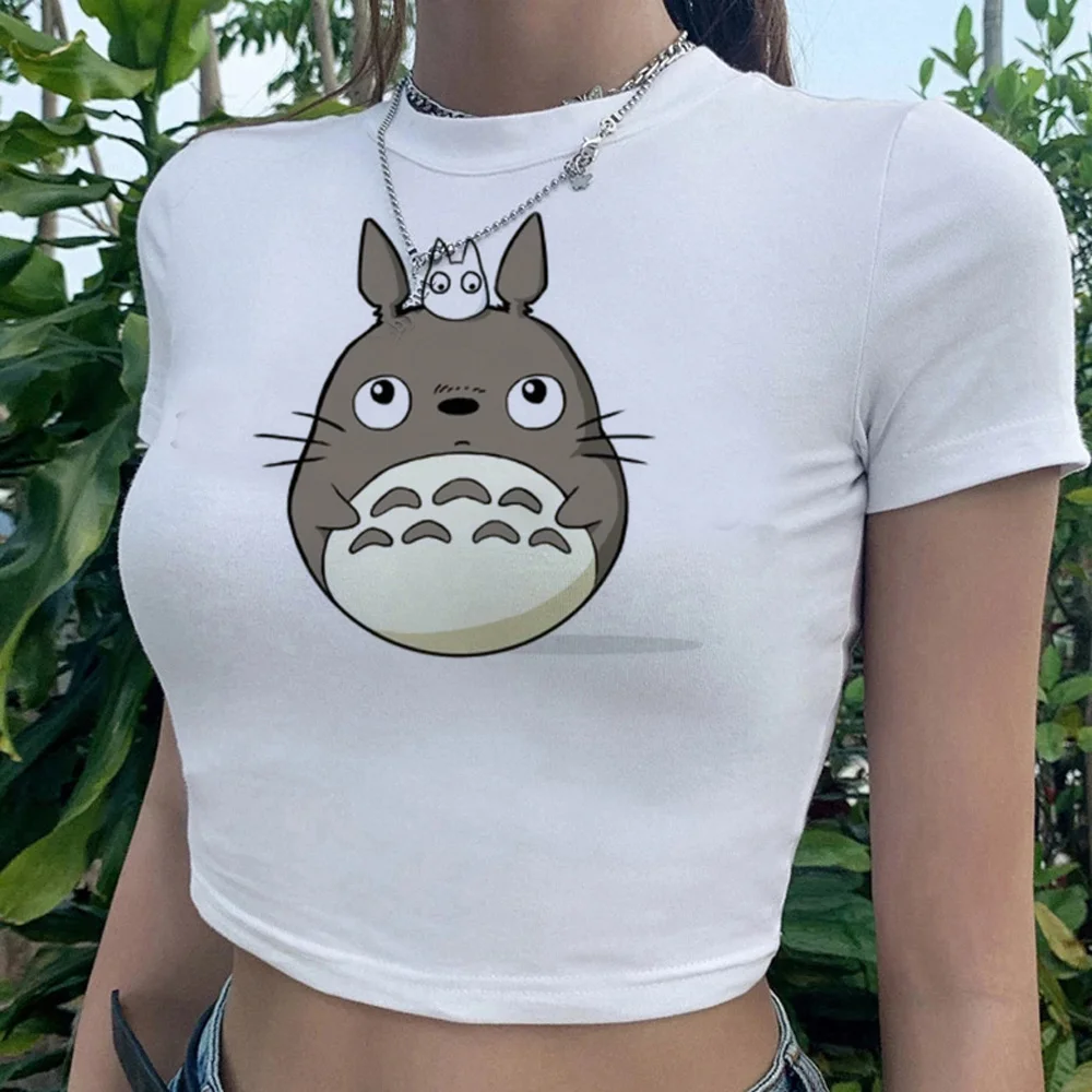 

Женский винтажный топ-футболка с рисунком Миядзаки Хаяо