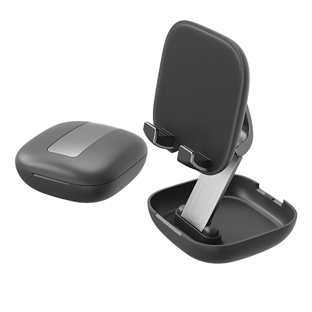 

Stable Portable Universal Mini Anti Slip Home Travel Desktop Organizer Adjustable Angle Phone Stand Fully Foldable Box Shape