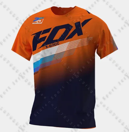

2023 Men's Downhill Jerseys Mountain Bike MTB Shirts Offroad DH Motorcycle Jersey Motocross Sportwear Clothing X-GODC Fox