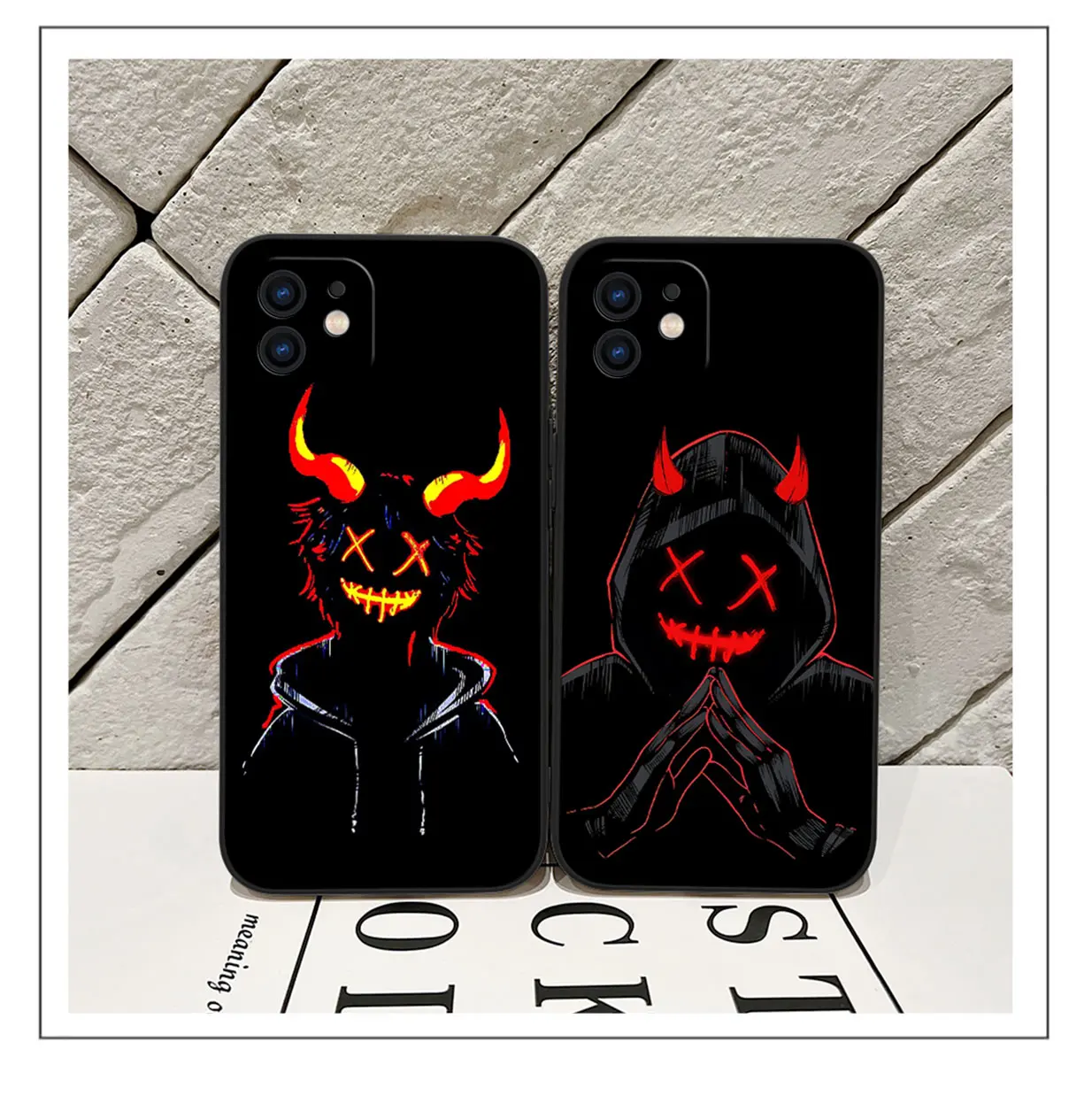 Чехол Devil Bad Boy для телефона OPPO Reno 3 4 8 8T 8Z 7 7Z 6 5 Pro Plus 4G Φ с ремешком на руку
