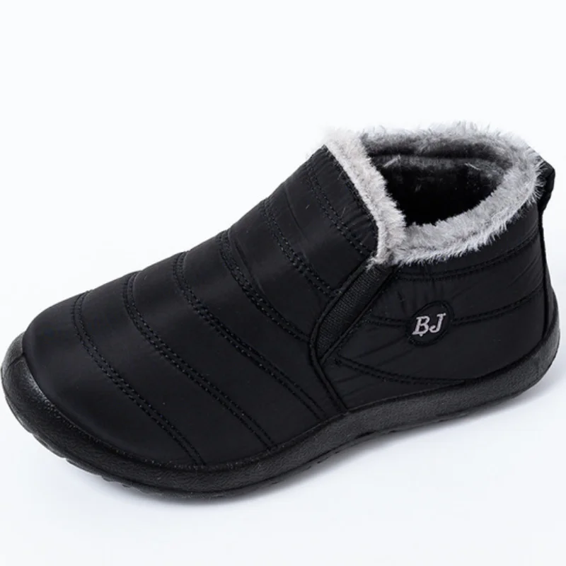 Women Boots Slip On Winter Shoes Ankle Botas Mujer Waterpoorf Snow Female Plush Flats Casual 35-44 WSH4162