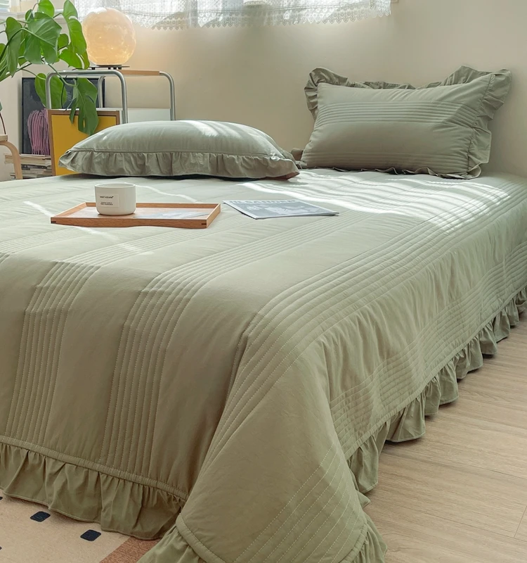 Корейская серия Frill 40S Чистый хлопок стираный покрывало принцессы Sle утолщенная