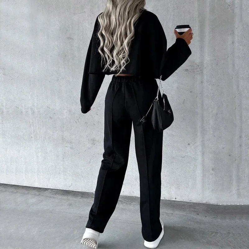 Женский Комплект Из Двух Предметов Wefads Весенний Модный Короткий Топ С Круглым