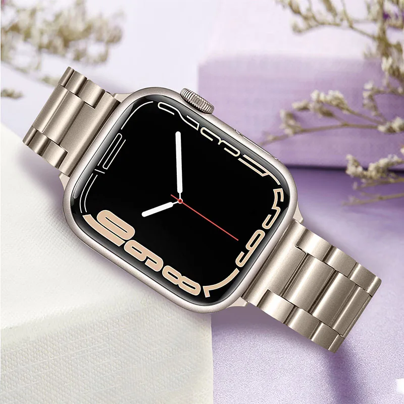 

Watchband For Apple Watch 8 7 41mm 45mm Band Slim Metal Link Bracelet iWatch 6 SE 5 4 3 40mm 44mm 38mm 42mm ultra 49 Women Strap