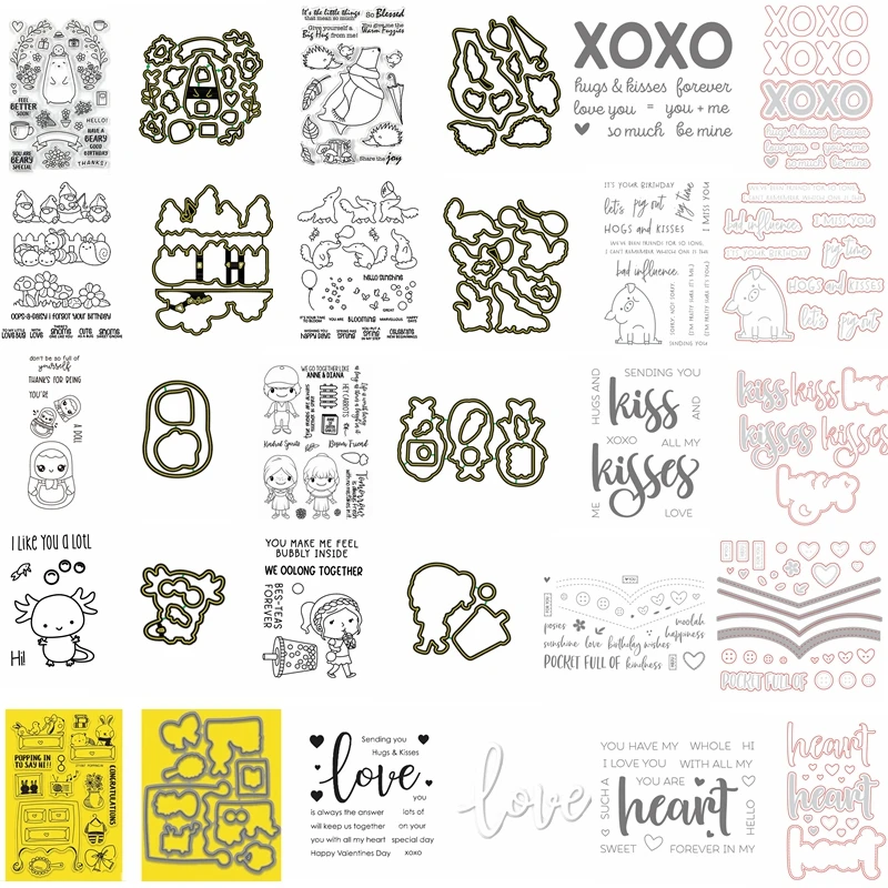 Большая скидка распродажа прозрачные силиконовые штампы и металлические для