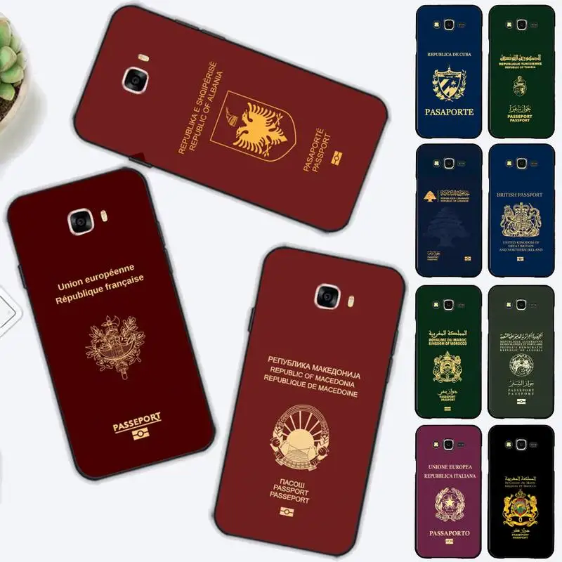 

Fashion Passport Phone Case for Samsung J 2 3 4 5 6 7 8 prime plus 2018 2017 2016 core