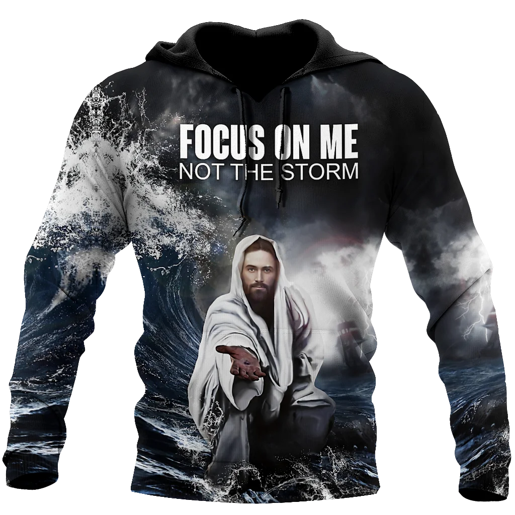 

Brand hoodie Jesus tattoo, 3D printing men's sweatshirt Harajuku streetwear zipper pullover jacket casual sportswear model-48