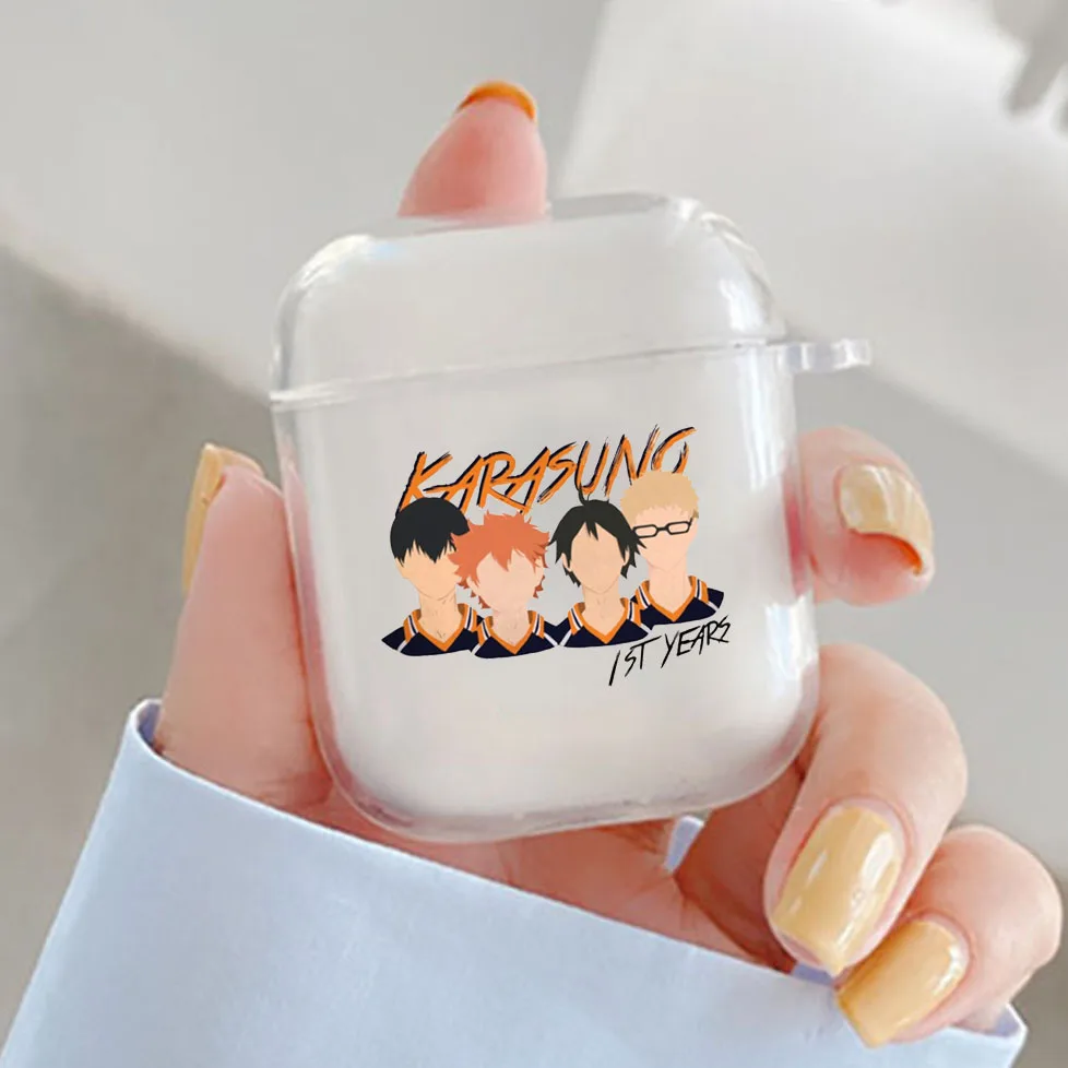 HAIKYUU! Чехол Karasuno Nekoma для Airpods 2 3 Pro чехол беспроводных наушников Прозрачный мягкий