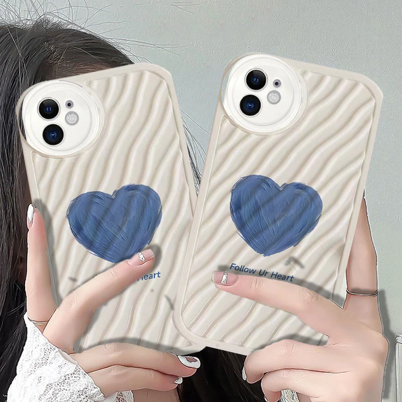 

Water Ripple Pattern Phone Case For iPhone 14 13 12 11 Pro Max Mini XS Max X XR 7 8 Plus Se2 SE3 Protection Back Cover