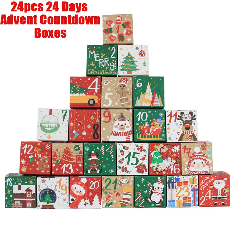Рождественский деревянный адвент-календарь