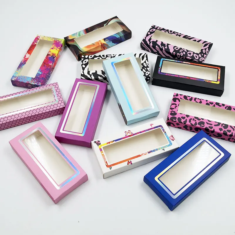

NEW 20pcs Eyelash Packaging Box Wholesale Lashes Boxes Empty Eyelash Package Boxes Case 8-25mm Lashes Rectangle Box
