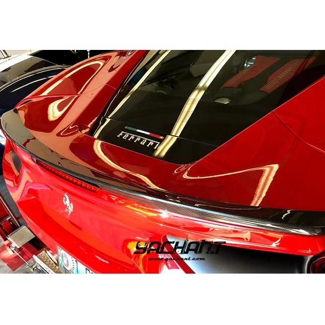 Углеродное волокно 2015-2019 F488 GTB Linea Tesoro Стиль Задний спойлер Крыло Комплект кузова
