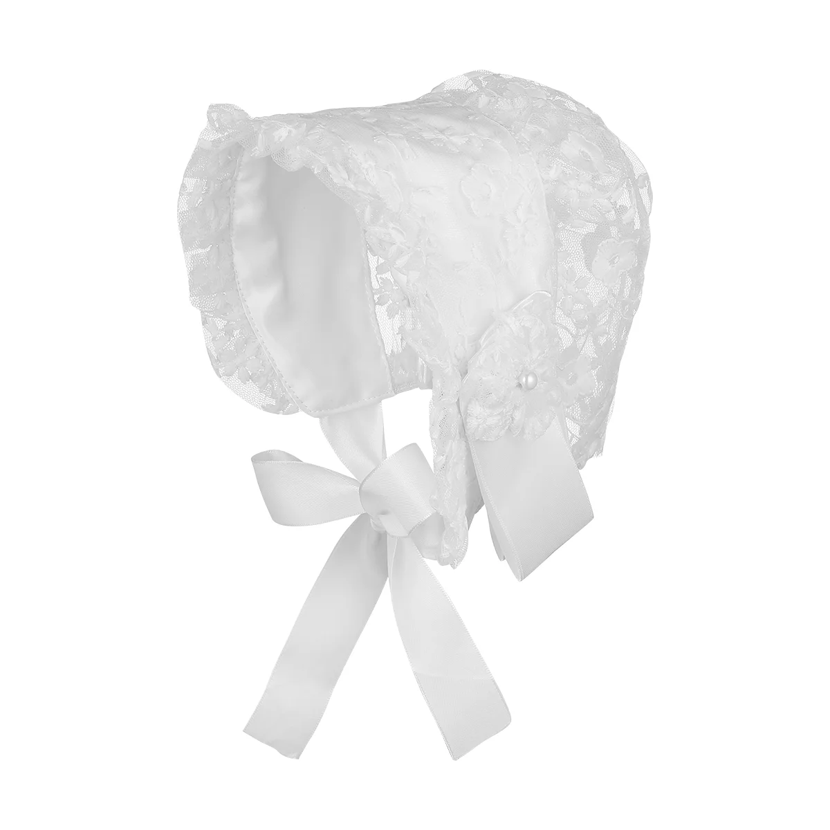 

Fenical Adorable Baby Lace Beautiful Hat for Baby Infant Aged From 0-2 (White, Average Size)