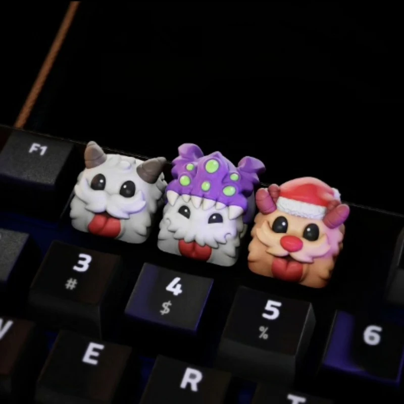 

Original LOL Game Poro Keycaps DIY Handmade Customization 3D Key Caps for Mechanical Keyboard Resin Kawai Keycaps Keyboard Gifts