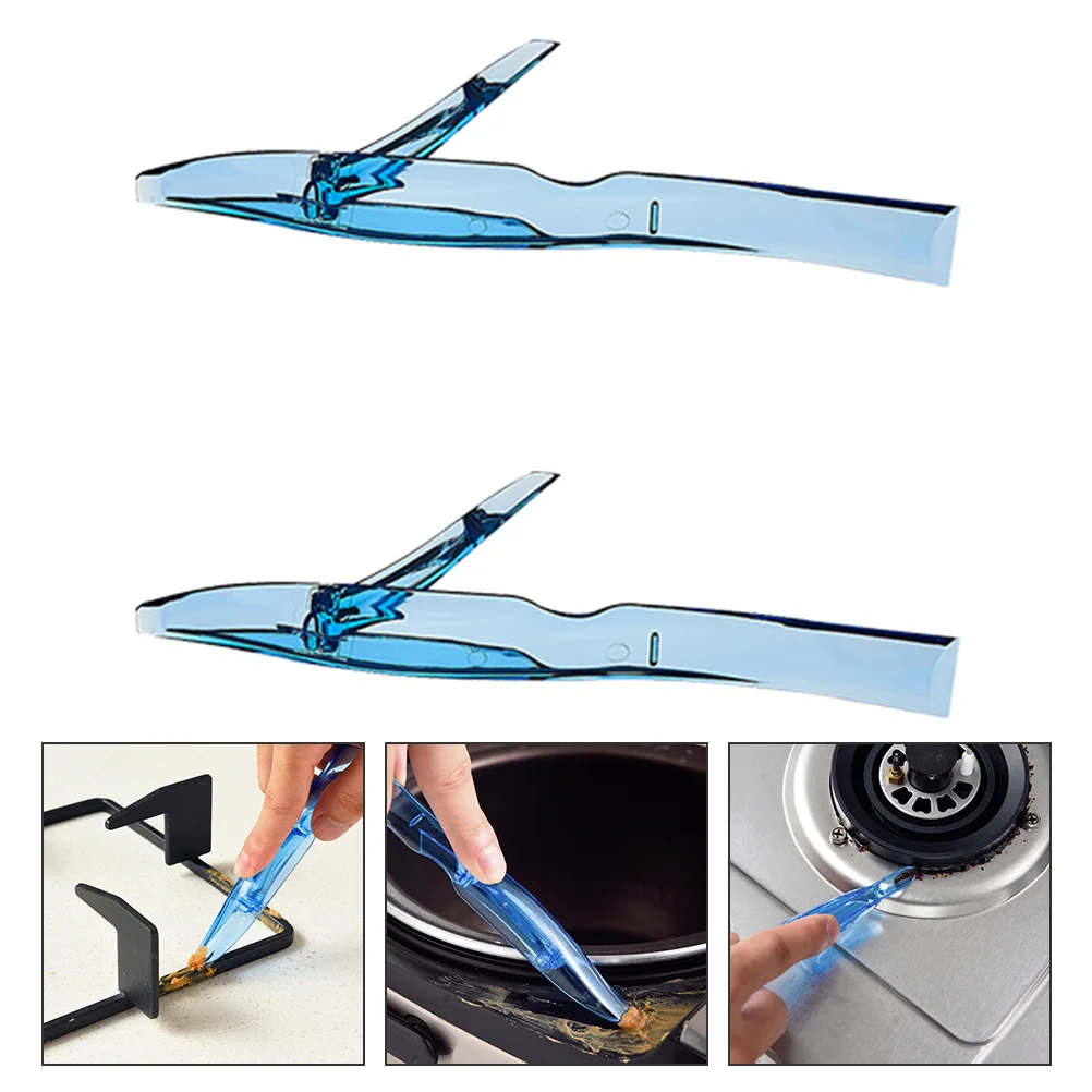 

2pcs Practical Stove Cleaner Useful Cleaning Spatula Window Groove Scraper