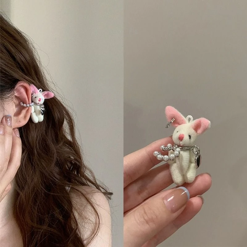 1 шт. в упаковке плюшевые зажимы для ушей с кроликом-медведем 2024 новые причудливые