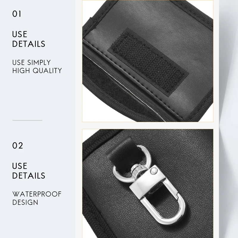 Чехол для блокировки сигнала ключа автомобиля [2-упаковка] Мини-сумка Фарадея