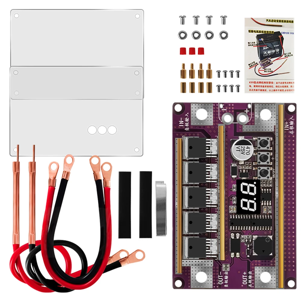 

12V Battery Spot Welder with Automatically Trigger Welding Welding Circuit Board Digital Tube Display for DIY 18650 Batteries