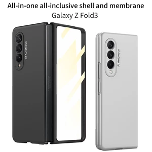 ultra thin protective case for samsung galaxy z fold 3 mirror all inclusive shell film for fold3 transparent folding screen case free global shipping