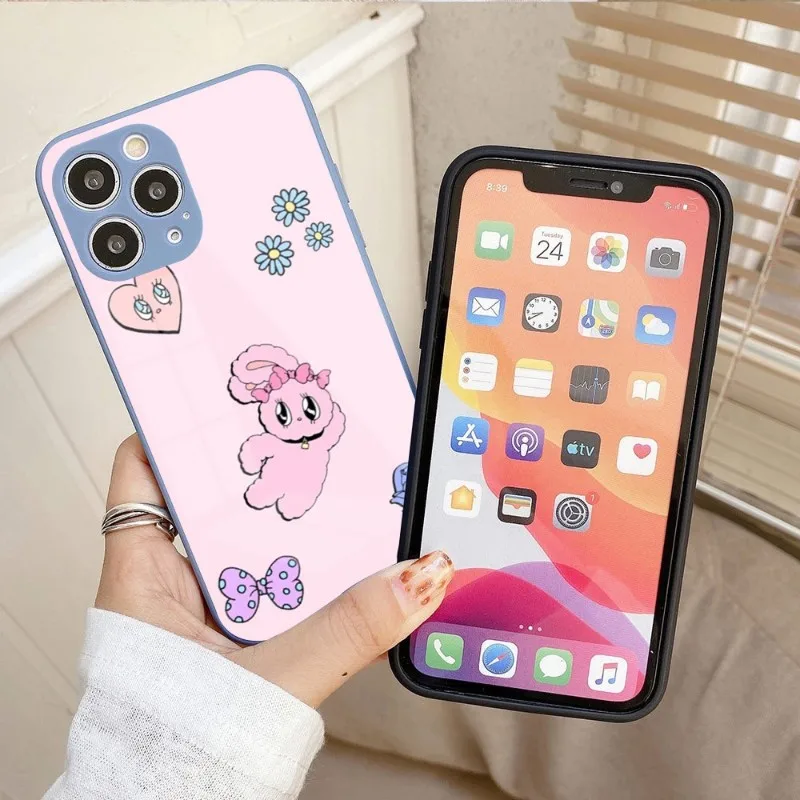 

Милый Рико чехол для телефона IPhone 14 13 12 11 Pro Max X XR XS 8 7 Plus чехол для телефона из жидкого стекла