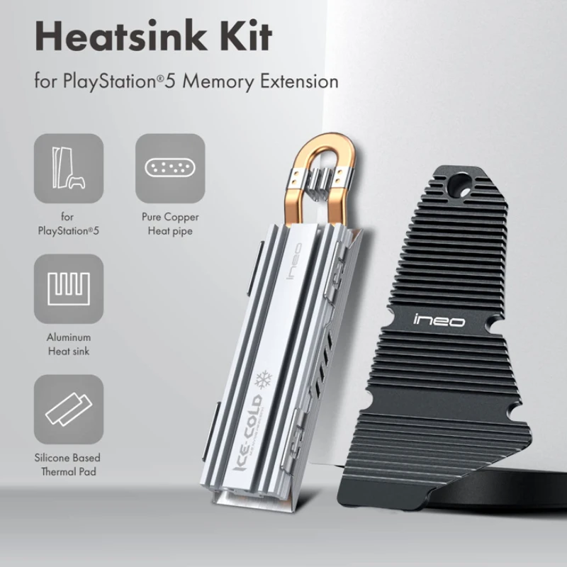 

For PS5 Game Console Cooler NVME M.2 SSD Heatsink Hard Drive Radiator Cooling Metal Sheet Thermal Pad for PS5 Game Accessories