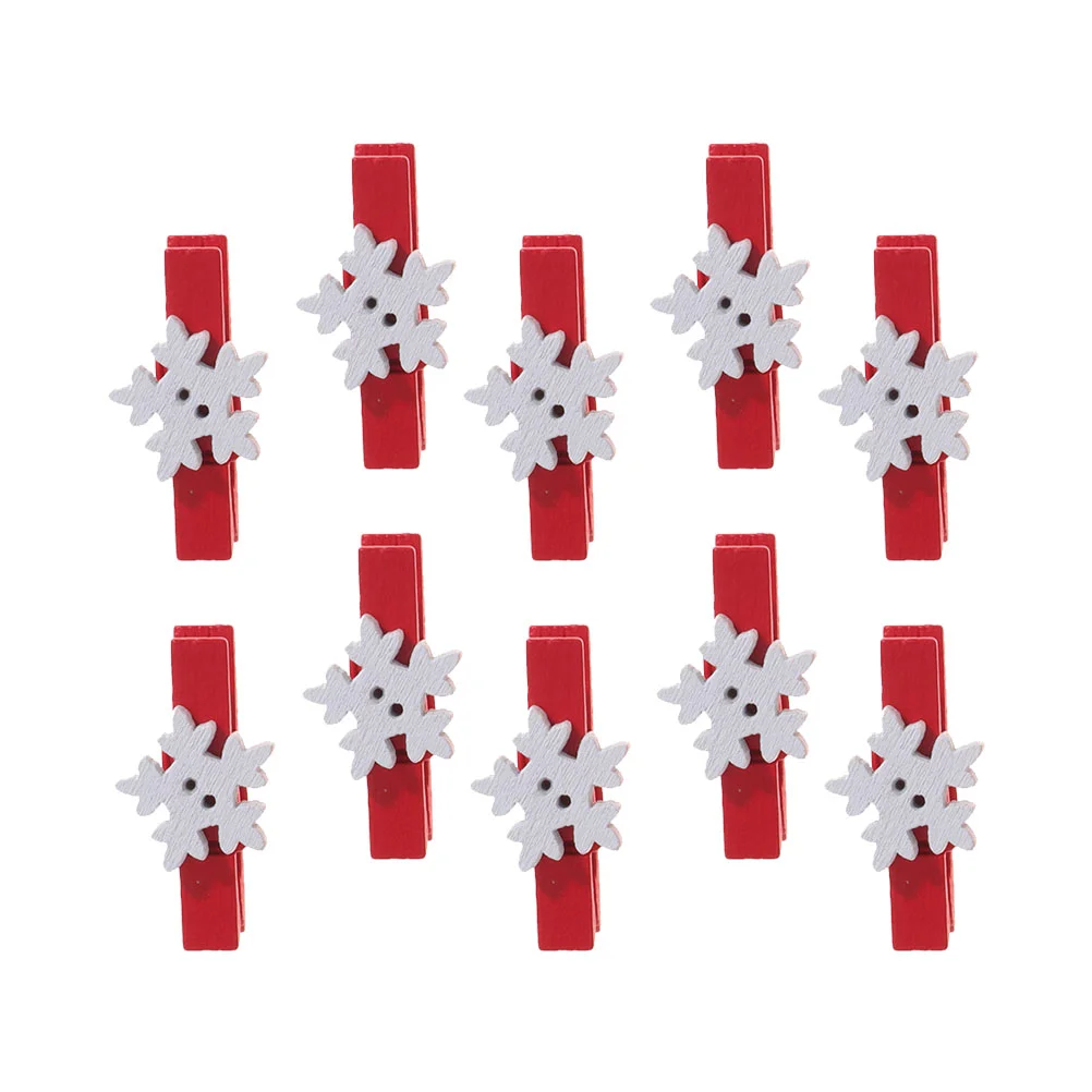 

Clip Wooden Photo Clips Christmas Craft Mini Set Clothespin Painted Snowflake 50Pcselements Tree Diy