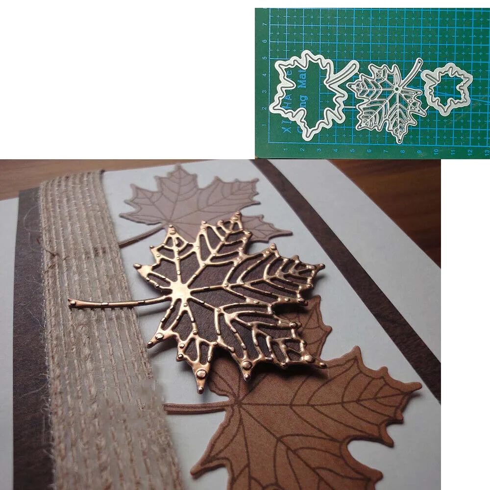 

Maple Leaf Plant Metal Cutting Dies Scrapbooking Stencil Die Cuts Card Making DIY Decorative Craft Embossing New Dies For 2023