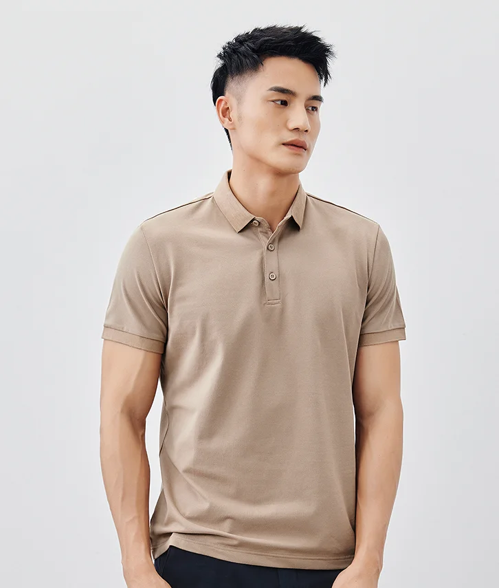 W3022- Men's casual short sleeved polo shirt men's summer new solid color half sleeved Lapel T-shirt.