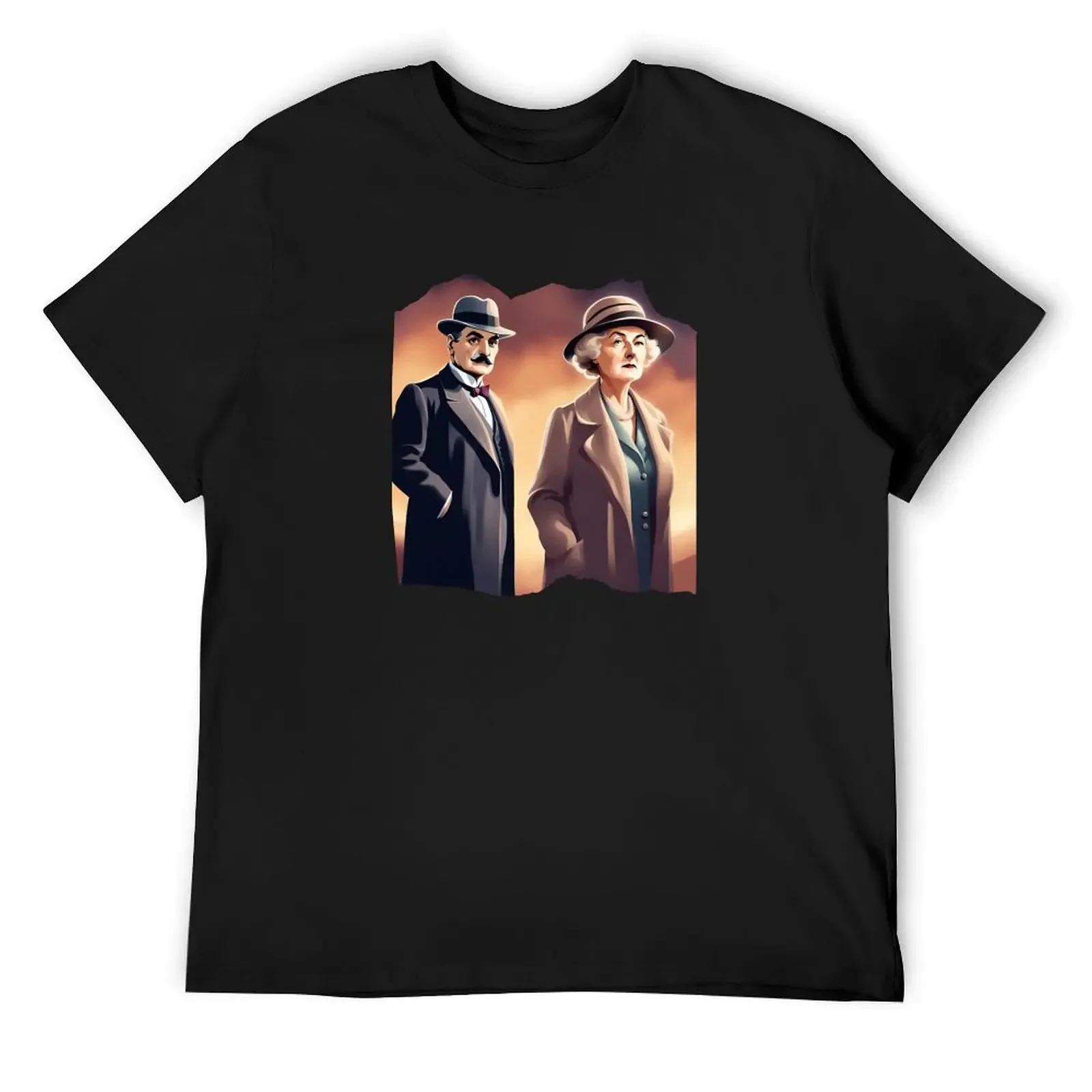 Футболка Poirot Miss Marple Together Agatha Christie большие размеры эстетичная одежда мужские