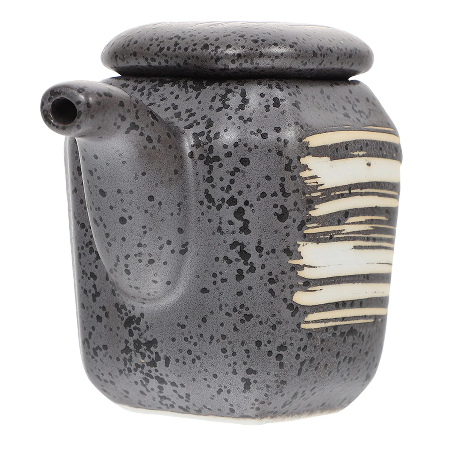 

1 шт., керамический кухонный горшок для приправ в японском стиле, горшок для хранения соевого соуса (черный)