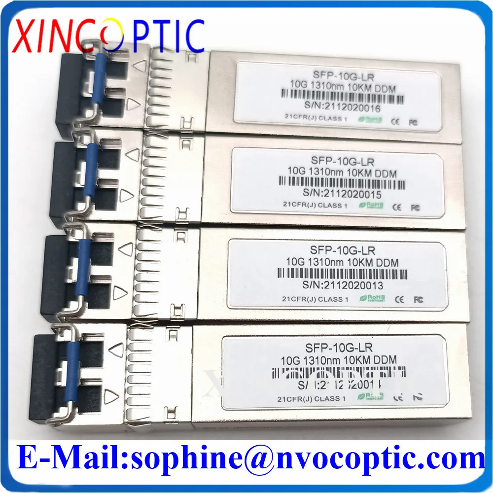 4 шт., 10 ГБ, 10 км, SFP LR для детской яркости, 10G, 1310 нм, одномодовый оптоволоконный приемопередатчик, совместимый с Cisco 4 шт., 10 ГБ, 10 км, SFP LR для детской яркости, 10G, 1310 нм, одномодовый оптоволоконный приемопередатчик, совместимый с Cisco