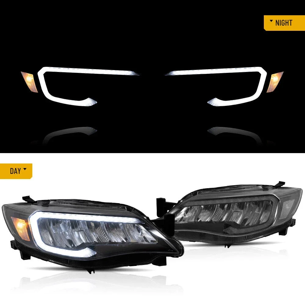 Пара автомобильных фар в сборе для Subaru Impreza WRX 2008-2014 автомобильный передний фонарь