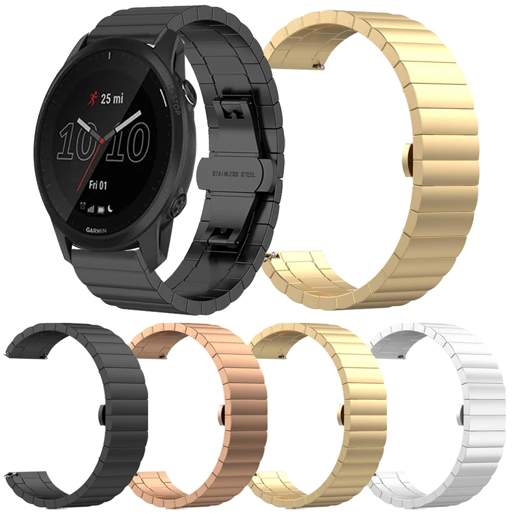 

Металлический ремешок из нержавеющей стали для Garmin Watch CAME 2 Sq GarminMove 3 GarminActive Vivoactive 4, ремешок для часов, аксессуары для браслета