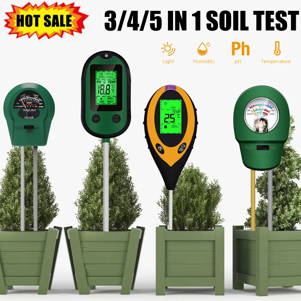 

1 Soil Moisture Monitor Sunlight Tester Digital In Gardening Temperature Detector Plants Meter Soil For Soil Farming Tester 5