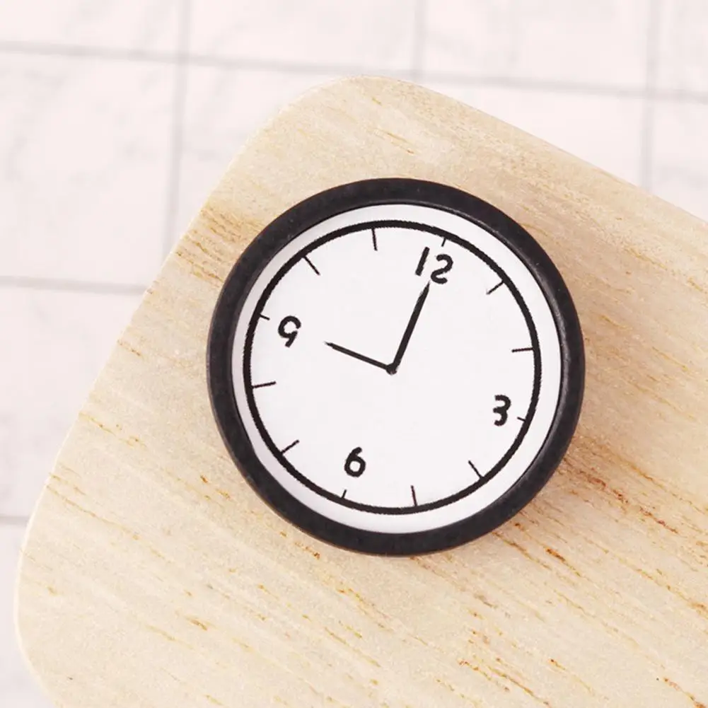 

Fashionable Dollhouse Kitchen Wall Clock Fadeless Dollhouse Accessory Dollhouse Wall Clock Miniature Scene Wall Clock