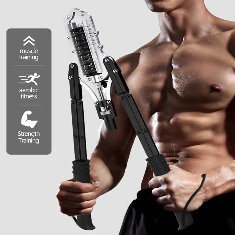 

Strength Abdominal, Chest Power Resistance Expander Hydraulic Muscle For Bar Adjustable Twister Exerciser Arm, Training