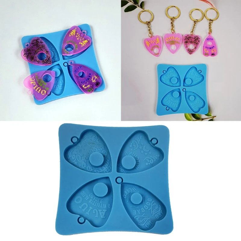 

DIY Mirror for shell Keychain Silicone Epoxy Mold DIY Keychain for Creative Pendant Jewelry Crafting Mould for Valentine