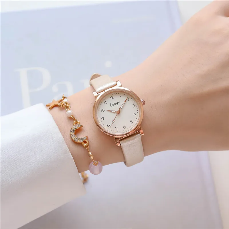 

Ins Mori Watch Female Junior School Student College Style Simple Temperament Leather Strap Watch for Women Wrist Watch Wholesale