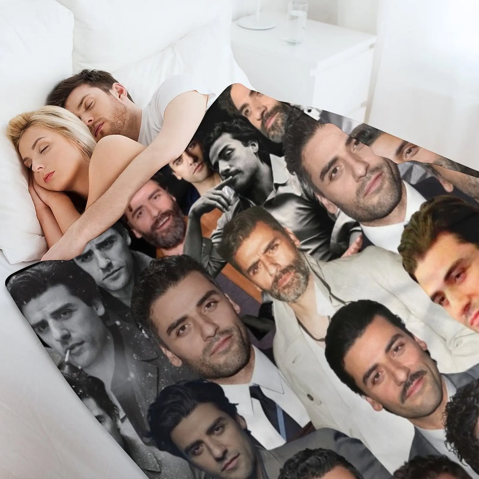 Оскар Исаак фотоколлаж Плед Роскошные мягкие одеяла