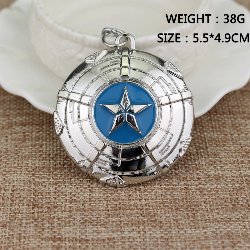 Брелок Marvel Captain America со щитом металлическая подвеска в стиле ретро из фильма