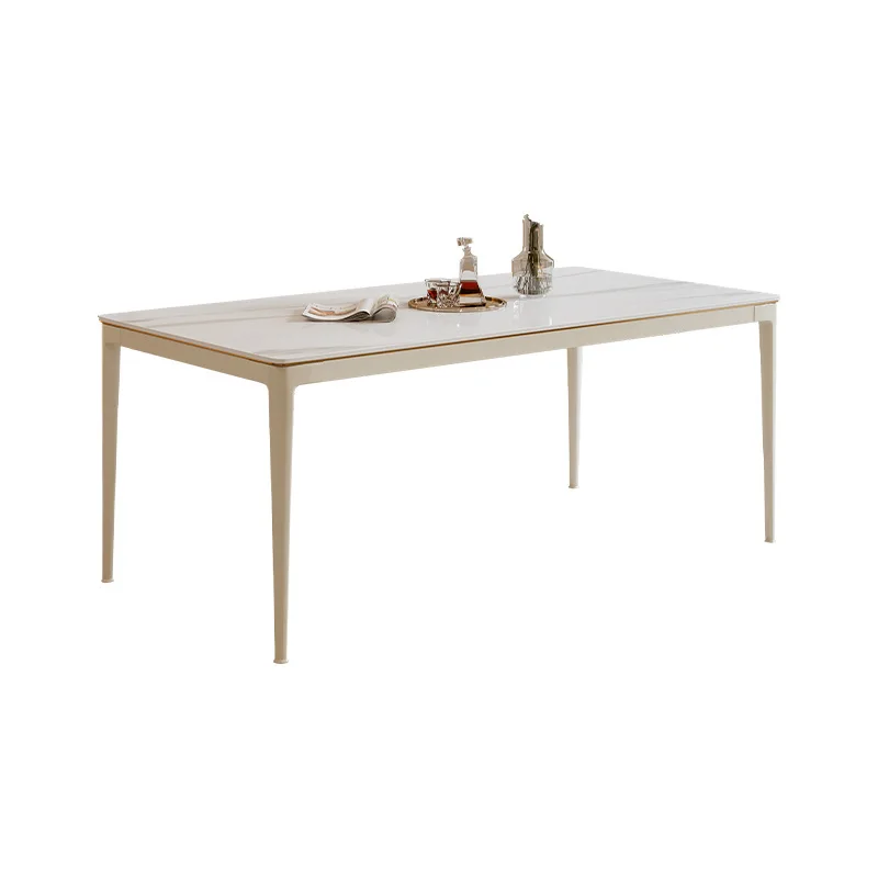 Почтовый современный минималистичный белый обеденный стол сланцевый домашний