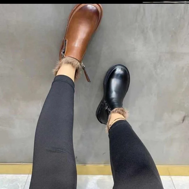 2022 New Women  Boots Autumn Platform Women Short-tube Fashion Comfortable Boots Set Foot Rubber Sole High platform shoes