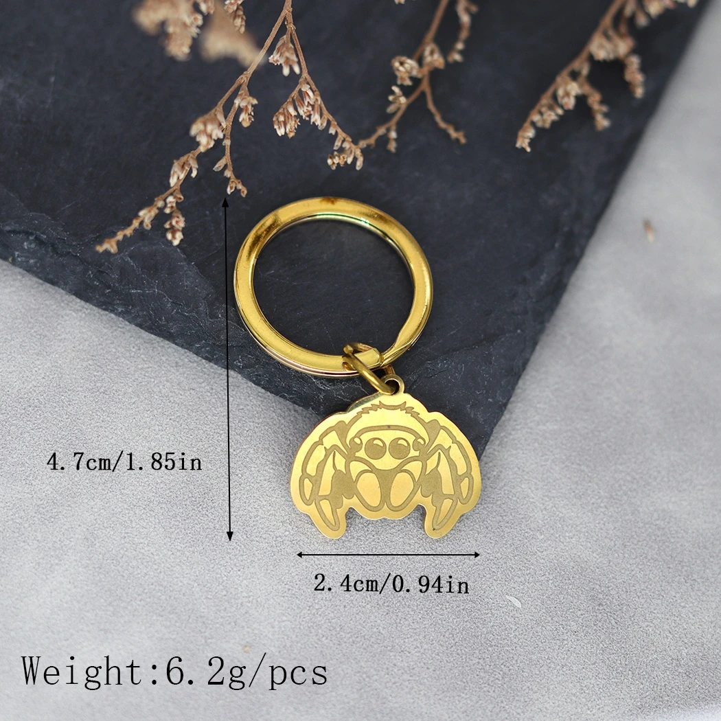 Брелок из нержавеющей стали Jumping Spider с индивидуальным именем для женщин брелок