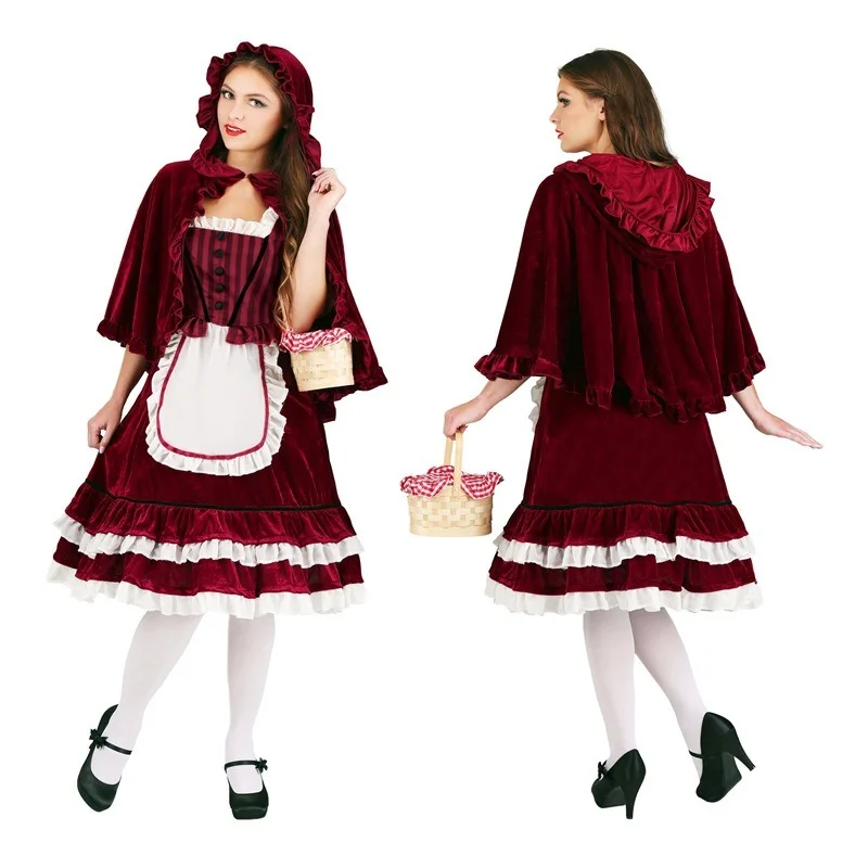 

Halloween Little Red Riding Hood Cosplay Costume Christmas Party Stage Costume