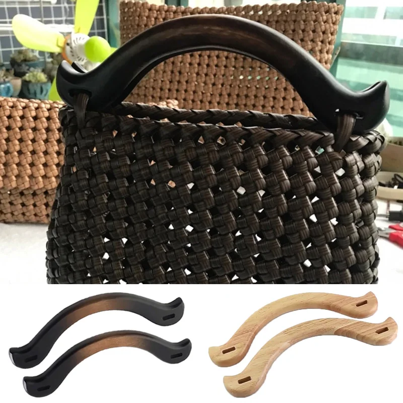 

1PC Solid Wood Handle Wooden Purse Bag Handle Solid Wood Handles For Repair Handmade Bow And Arrow Shape Bag Handle Accessories