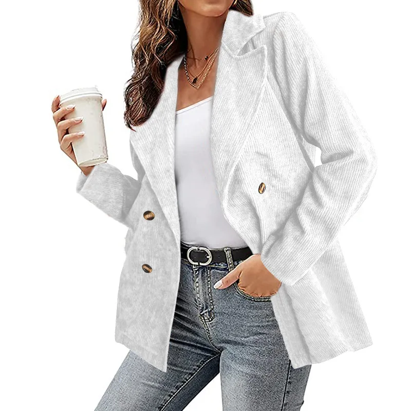 

New Casual Women Tweed Checkered Blazer Vintage Office Lady Jacket Coat Single Breasted Fall Winter Outerwear Female Chic Tops