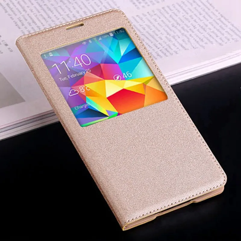 

Auto Sleep Wake Up Phone Case for Samsung Galaxy S5 I9600 G900 G900F G900H G900M Smart View Flip Cover Battery Housing Cases