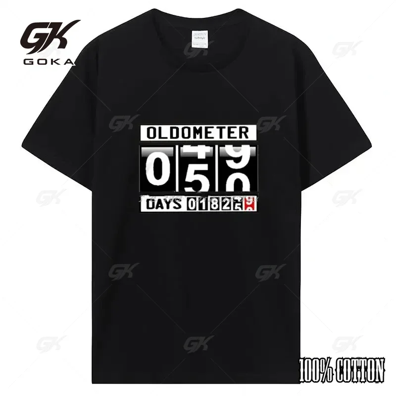 Oldometer 50-летняя мужская футболка с забавным Gag 50th Birthday Fifty Years 18250 Days Age Одометр
